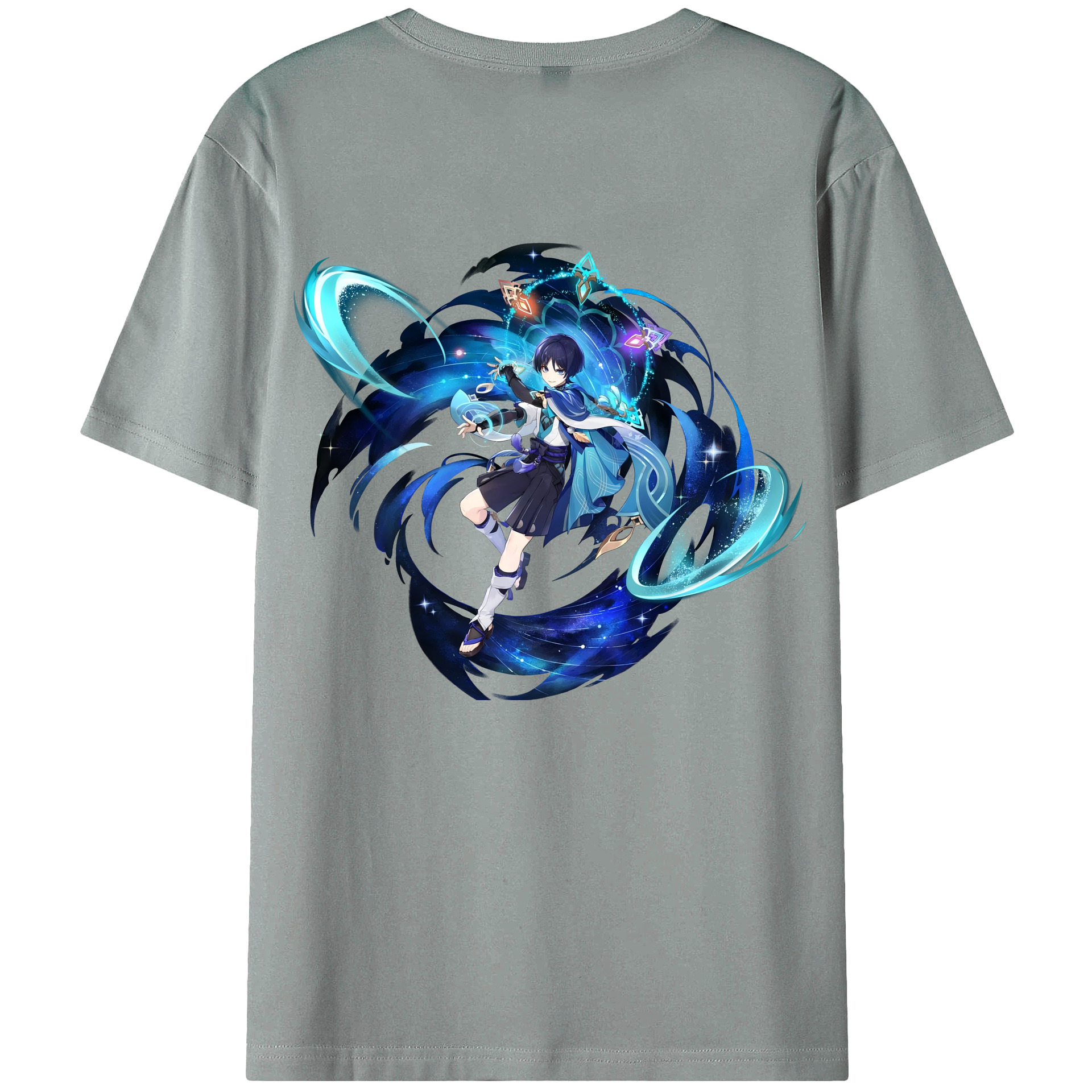 げんし神 さんペい genshin Sanpei 綿100％ メンズ半袖Tシャツ（バックプリント） 通気性